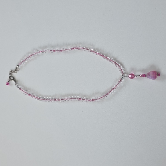 Elegant Pink Beaded Necklace - Picture 2 of 5
